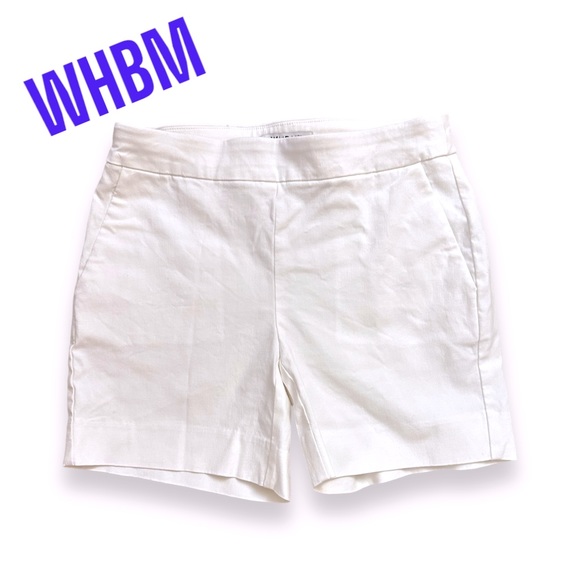 NWOT - WHBM 00 White Pull-On Shorts - Picture 1 of 3